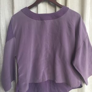Lilac SILK blouse